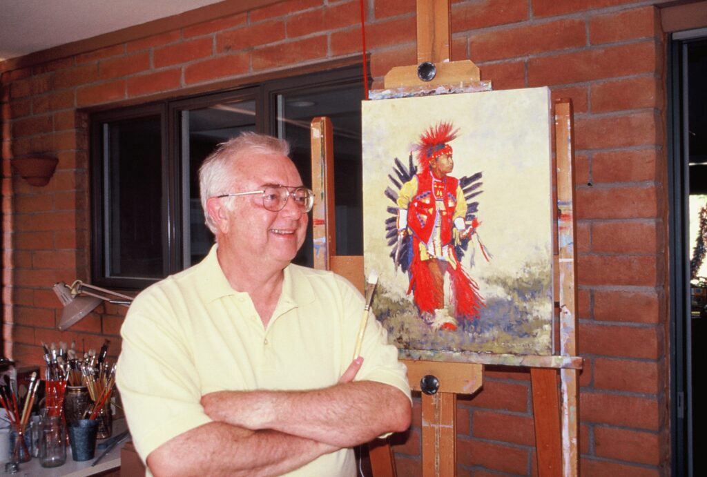 Larry Cremeens at his easel